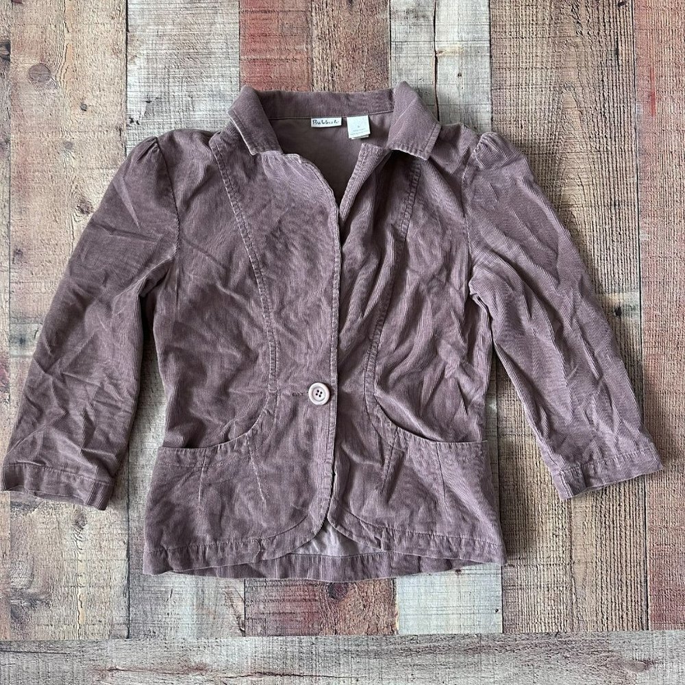 Rubbish Brown corduroy button down over coat women's small